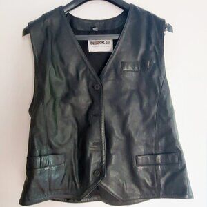 Men lamb leather vest XL